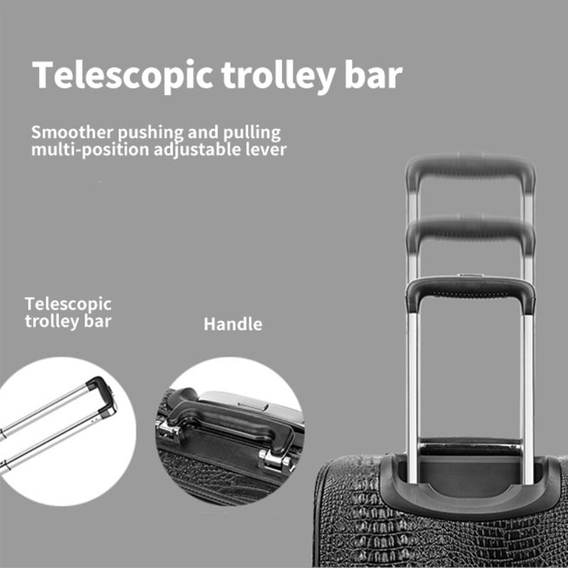 2024 Luxury Designer Custom Print Trolley PVC Leather Travelling Bags Sets Travel Leather pilot Bags Suitcases Luggage