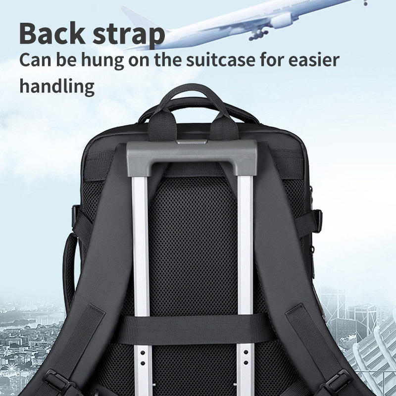 18 Inch Expandable Waterproof Travel Backpacks Men Business Laptop Backpack With Valve Vacuum Compression Backpack