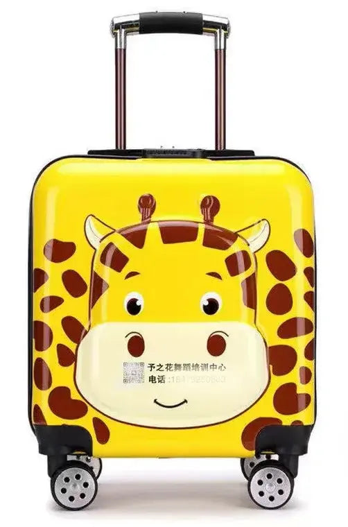 Customizable Pattern Cartoon Character Riding Suitcase Bag Fashionable Children Kids Luggage & Travel Trolley for Carry-Ons