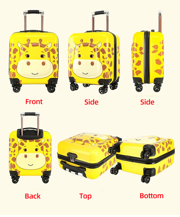 Customize Pattern Fashionable Cartoon Character Cute Boy and Girl Suitcase Bag Kids Ride Trolley Luggage Children Carry on Box