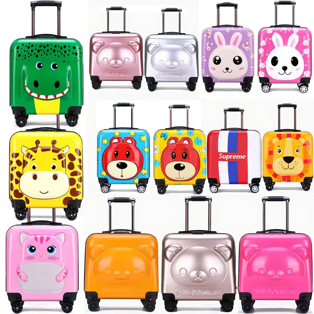 Customize Pattern Fashionable Cartoon Character Cute Boy and Girl Suitcase Bag Kids Ride Trolley Luggage Children Carry on Box
