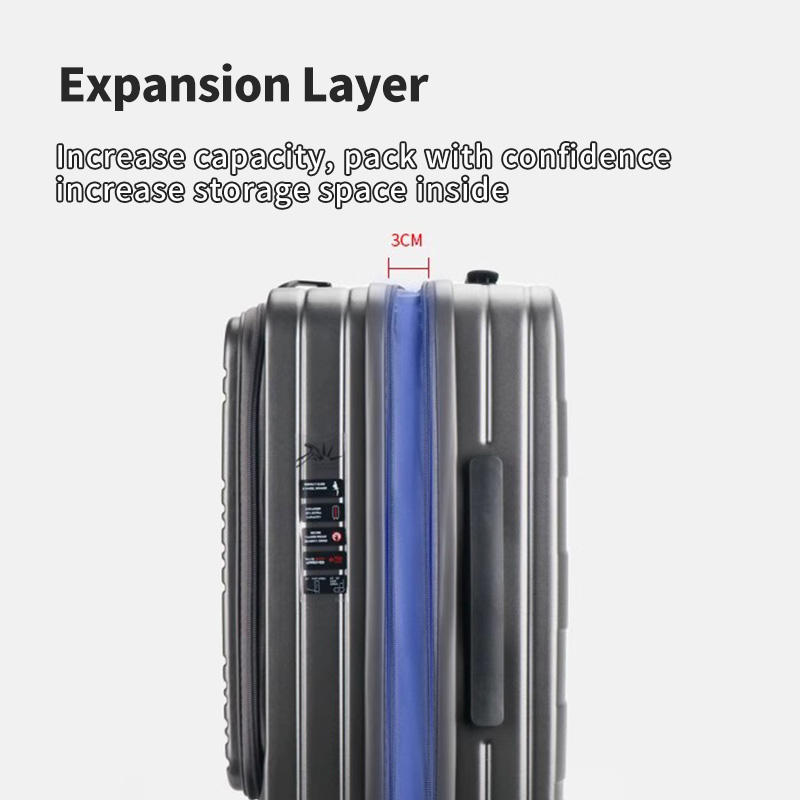 Wholesale Price Green Expansion Large Capacity Three-piece Suitcase Travel Trolley Hand Carry on Travel Luggage 20 24 28inch Set