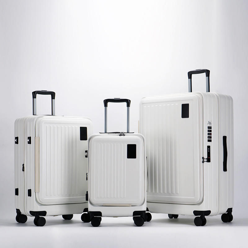 OEM Factory 3 Pcs Set Luggage Hard Shell Small Multifunctional 20 24 28 Inch Custom Black Travel Suitcase on Wheels Luggage