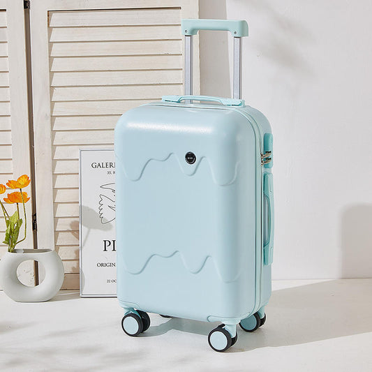 High-Looking Ice Cream Style Suitcase for Men and Women Cute Sturdy Trolley Case with Boarding Caster for Student Travel