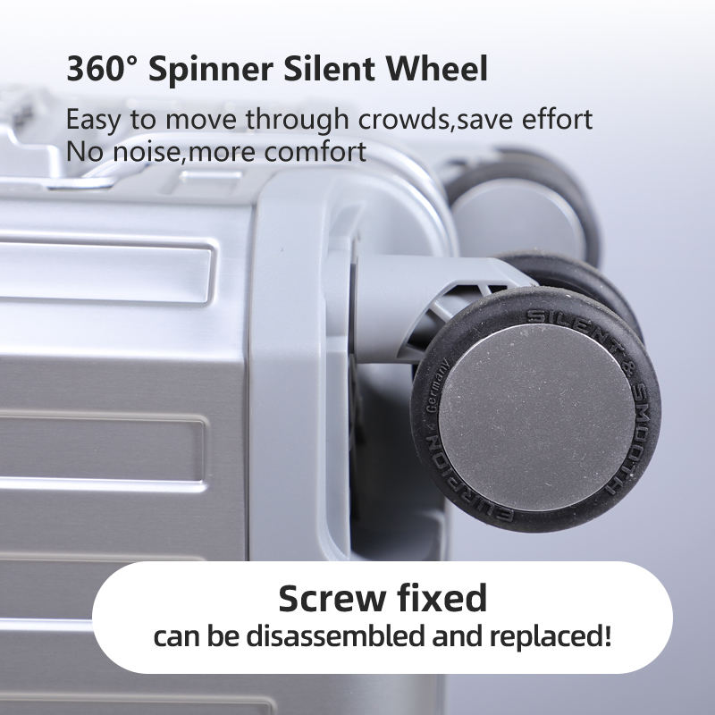 Full Metal Luggage All Aluminium Luggage Customized Suitcase Carry on Metal Trolley Bags Carry-ons 20inch 26inch 29inch