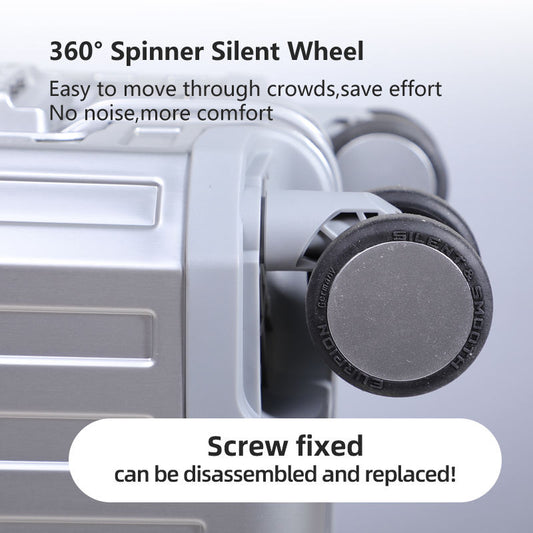 Full Metal Luggage All Aluminium Luggage Customized Suitcase Carry on Metal Trolley Bags Carry-ons 20inch 26inch 29inch