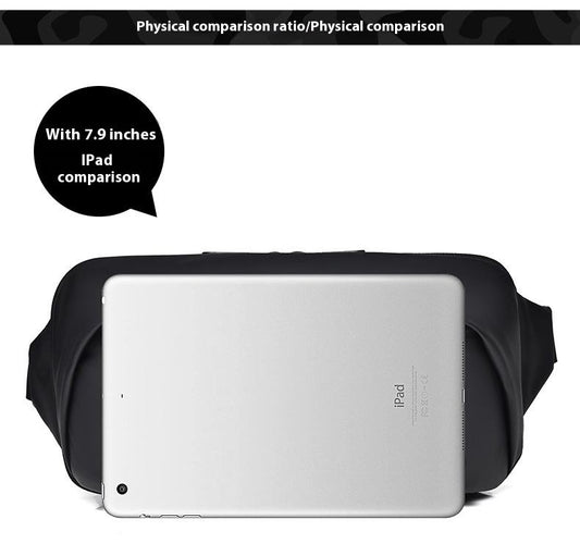 Black Portable Waist Bag Small Lightweight Waterproof Coin Purse Men and Women Mobile Phone Key Bag