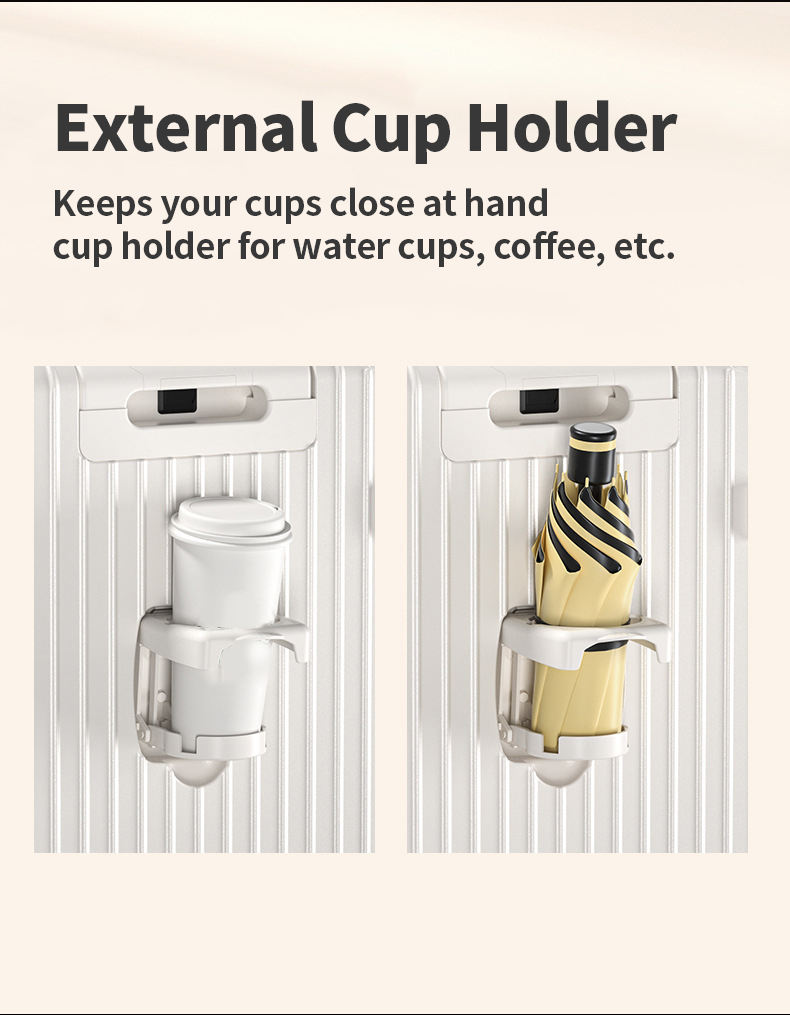 202224263032 Inch ABS PC Smart Travelling Suitcase Luggage Set Multifunctional Fashion Travel Suitcase Cup Holder Usb Port