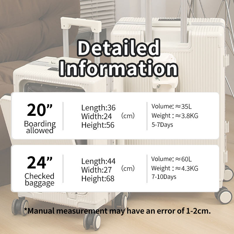 Vintage Aluminum Frame Luxury Suitcase Unisex Front Side Opening Hard Shell Carry on Travel Luggage with Cup Holder USB Port