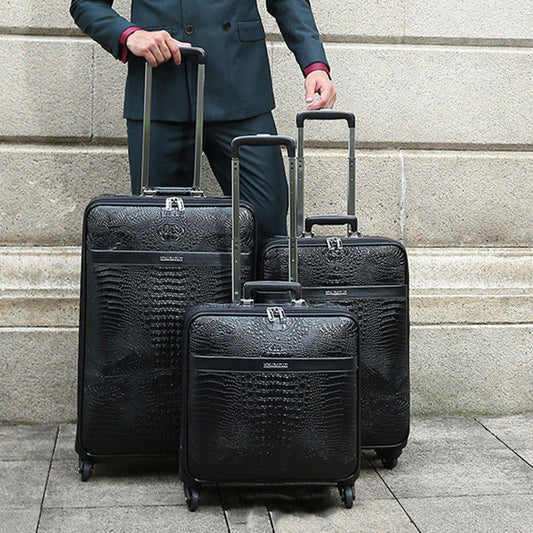 2024 Luxury Designer Custom Print Trolley PVC Leather Travelling Bags Sets Travel Leather pilot Bags Suitcases Luggage