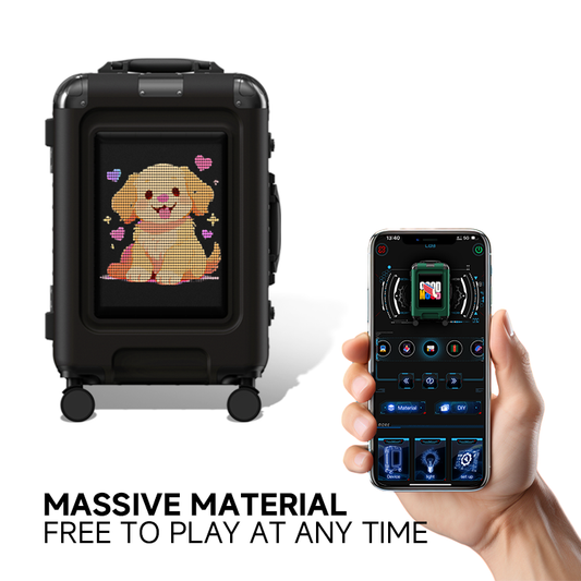 20-inch Bluetooth LED Display Intelligent Picture Changing Travel Suitcase Detachable Universal Wheel Aluminum Frame Luggage