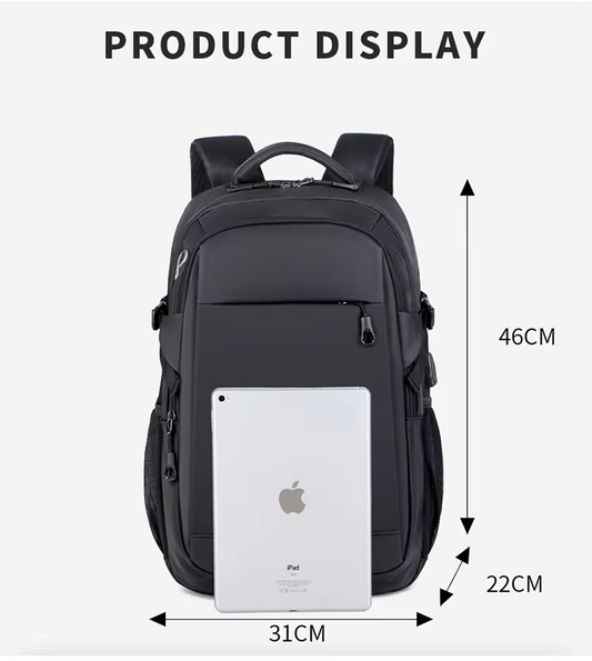 Factory Wholesale Simple Leisure Large Capacity Waterproof Computer Backpack Custom logo Business Travel Men's Laptop Backpack
