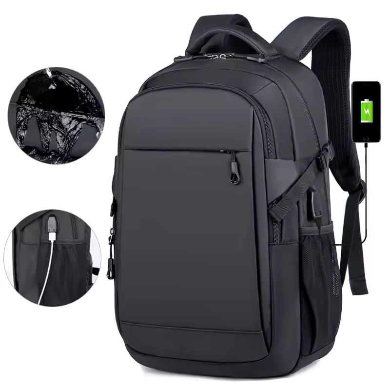 Factory Wholesale Simple Leisure Large Capacity Waterproof Computer Backpack Custom logo Business Travel Men's Laptop Backpack