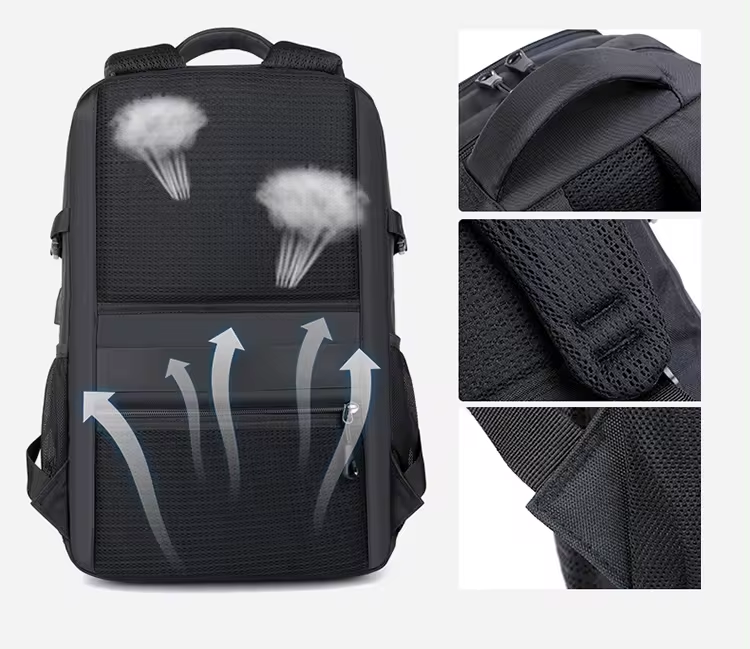 Factory Wholesale Simple Leisure Large Capacity Waterproof Computer Backpack Custom logo Business Travel Men's Laptop Backpack