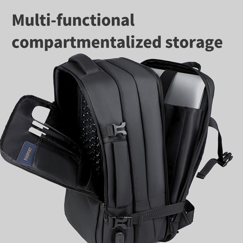 18 Inch Expandable Waterproof Travel Backpacks Men Business Laptop Backpack With Valve Vacuum Compression Backpack