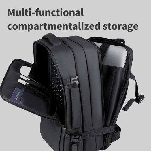 18 Inch Expandable Waterproof Travel Backpacks Men Business Laptop Backpack With Valve Vacuum Compression Backpack
