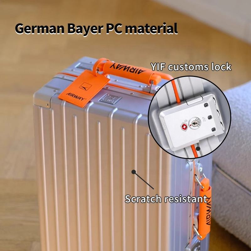 Multifunctional German PC Aluminum Frame Luggage Suitcase Luggage for Travel YIF TSA Lock Cup Holder USB Cabin Carry on case Set