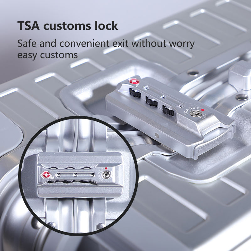 High Quality Designer Aluminium Reisekoffer Koper Koffer Checked Trolley Set Suitcases Luggage Full Aluminum