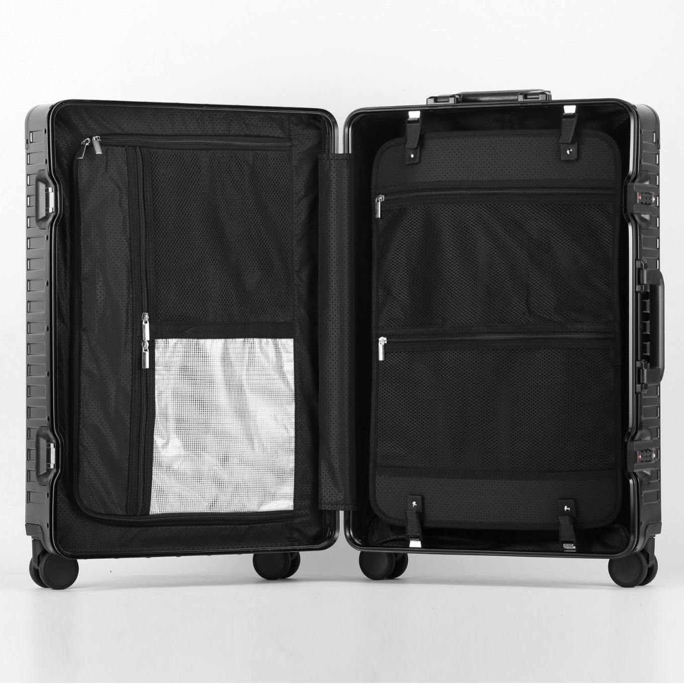 High Quality Designer Aluminium Reisekoffer Koper Koffer Checked Trolley Set Suitcases Luggage Full Aluminum